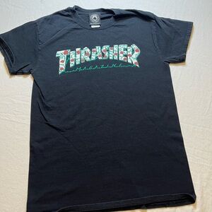 Thrasher Black T-Shirt with Graphic Logo Men’s Small